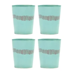 Ottolenghi Feast theekop 33 cl 4-pack, Azure stripes-red