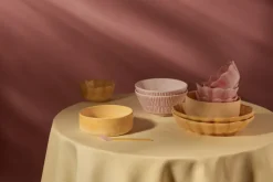 Oyster schaal Ø24 cm, Geel