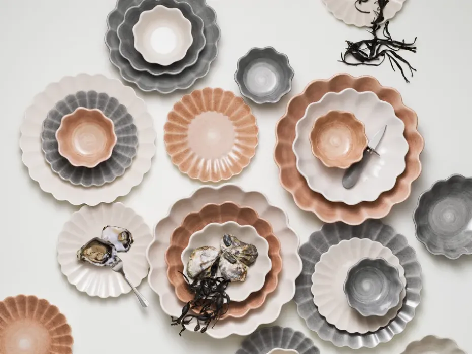 Oyster schaal Ø24 cm, wit