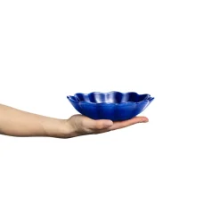 Oyster schaal 16x18 cm, Blauw