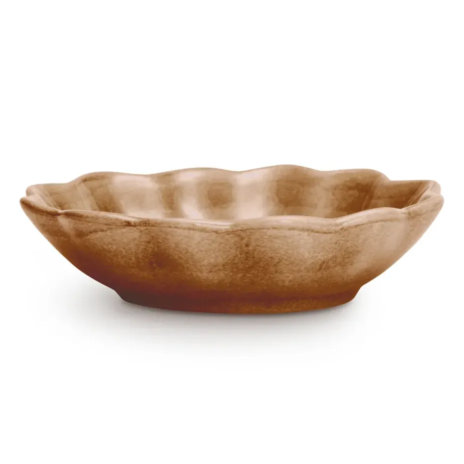 Oyster schaal 16x18 cm, Cinnamon