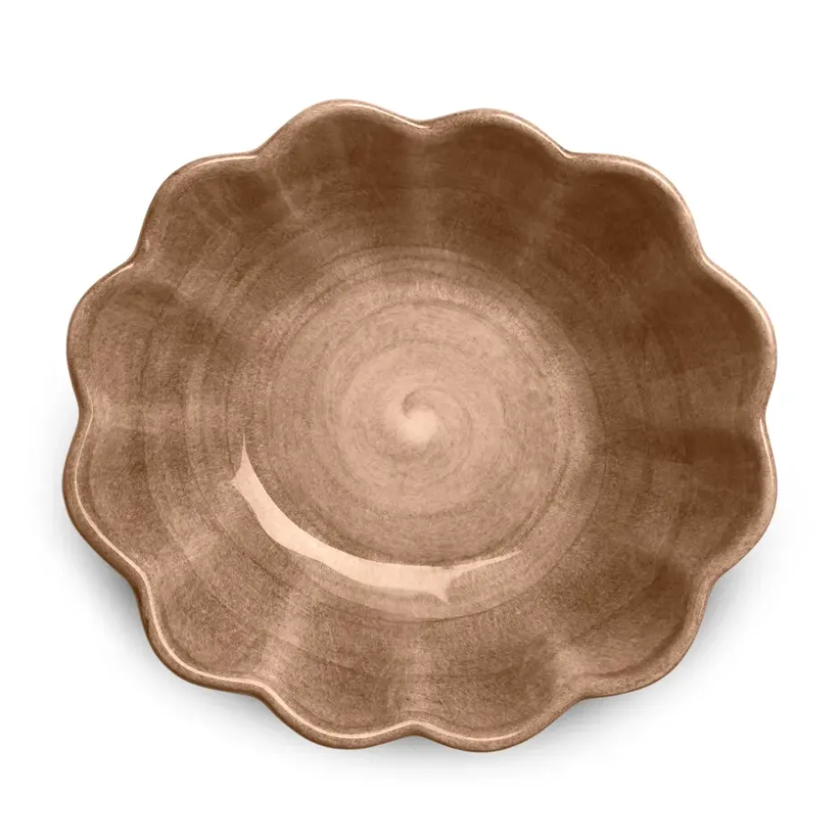 Oyster schaal 16x18 cm, Cinnamon