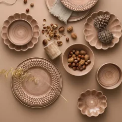 Oyster schaal 16x18 cm, Cinnamon