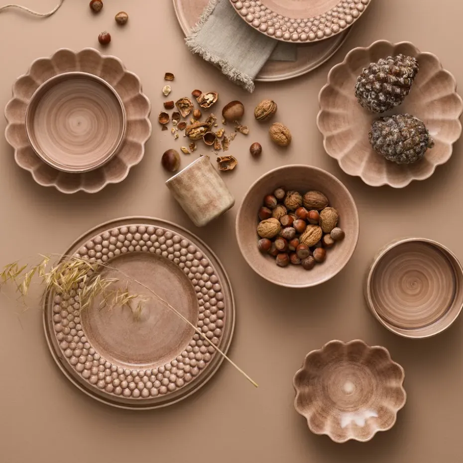 Oyster schaal 16x18 cm, Cinnamon