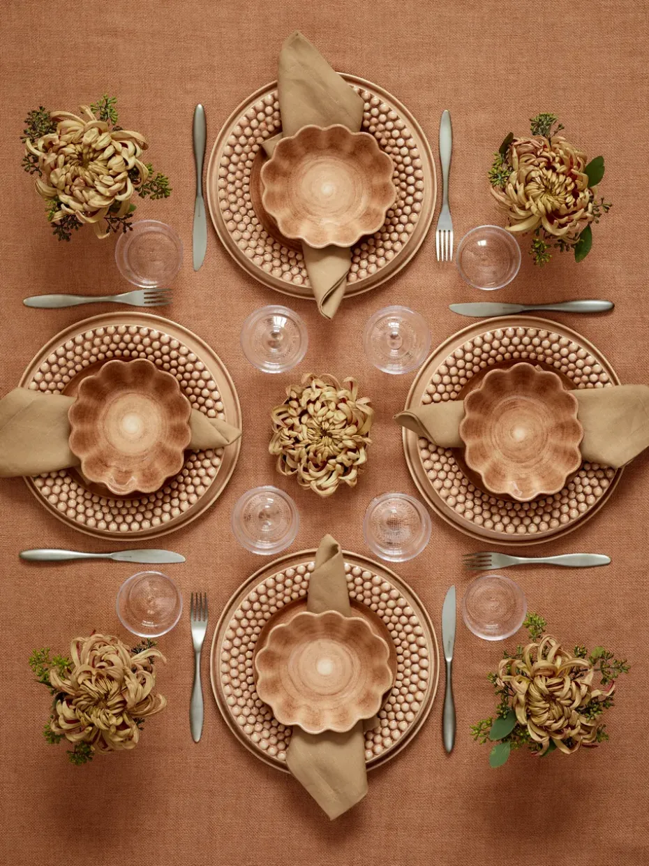 Oyster schaal 16x18 cm, Cinnamon