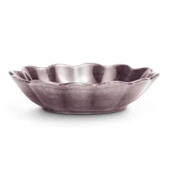 Oyster schaal 16x18 cm, Donkerpaars