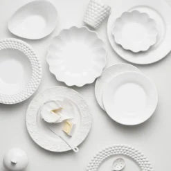 Oyster schaal 16x18 cm, wit