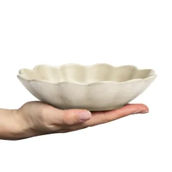 Oyster schaal 16x18 cm, Zand