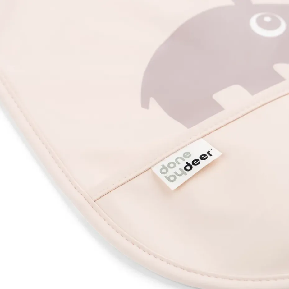 Ozzo slabbetje met klittenband 2-pack, Powder