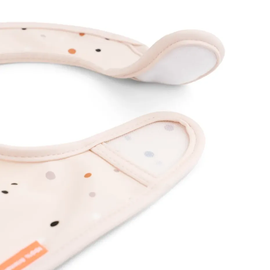 Ozzo slabbetje met klittenband 2-pack, Powder