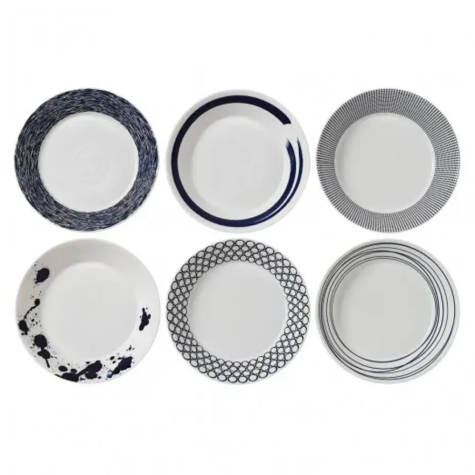 Pacific diep bord 6-delig, 22 cm