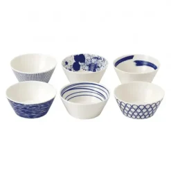 Pacific schaal blauw 6-delig, 16 cm