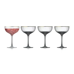 Palermo Gold cocktailglas 31,5 cl 4-pack, Transparant-goud