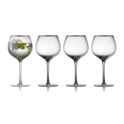 Palermo Gold gin & tonicglas 65 cl 4-pack, Transparant-goud