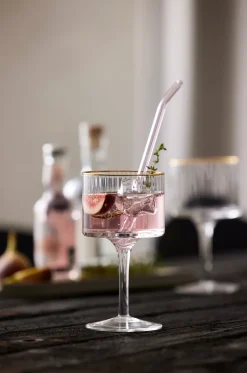 Palermo Gold gin & tonicglas 32 cl 4-pack, Transparant-goud