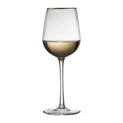 Palermo Gold wittewijnglas 30 cl 4-pack, Transparant-goud