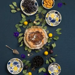 Paratiisi bord ovaal 36 cm, Blauw