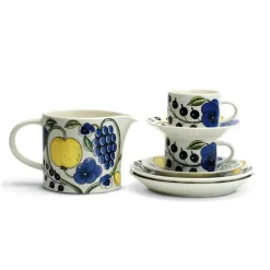 Paratiisi schotel Ø14 cm voor koffiekop 18 cl, Blauw