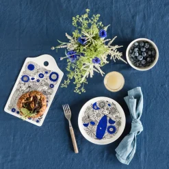 Pastoraali bord Ø19 cm, Blauw