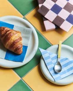 Pattern Dinner Check servet 40x40 cm 20-pack, Grey-blue L