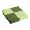 Pattern Dinner Check servet 40x40 cm 20-pack, Light green-dusty green L