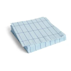 Pattern Dinner servet 40x40 cm 20-pack, Light blue-blue grid