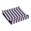 Pattern Dinner Stripe servet 40x40 cm 20-pack, Light pink-dark blue pillar