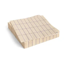 Pattern Lunch servet 33x33 cm 20-pack, Off white-blue grid
