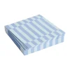 Pattern Lunch Stripe servet 33x33 cm 20-pack, Light blue-dusty blue pillar