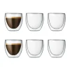 Pavina dubbelwandig glas 6-pack, 0,08 l.