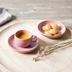 Perlemor espressoschotel Ø12 cm, Coral