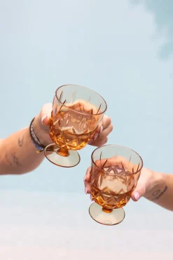 Picknick Juni glas 4-pack, Amber