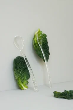 Picknick saladebestek 2-delig, Helder