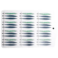 Picknick serveerplank erwten 20x30 cm, Blauw-multi