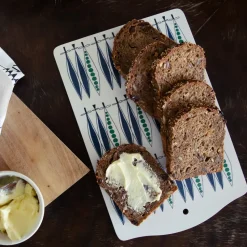 Picknick serveerplank erwten 20x30 cm, Blauw-multi