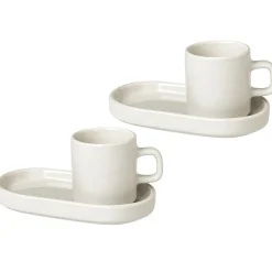 Pilar espressokopje met schotel, 2 stuks, Moonbeam
