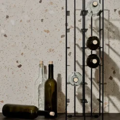 Pilare wijnrek voor 12 flessen, Zwart