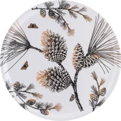 Pine Cone dienblad Ø 38 cm, Cotton white