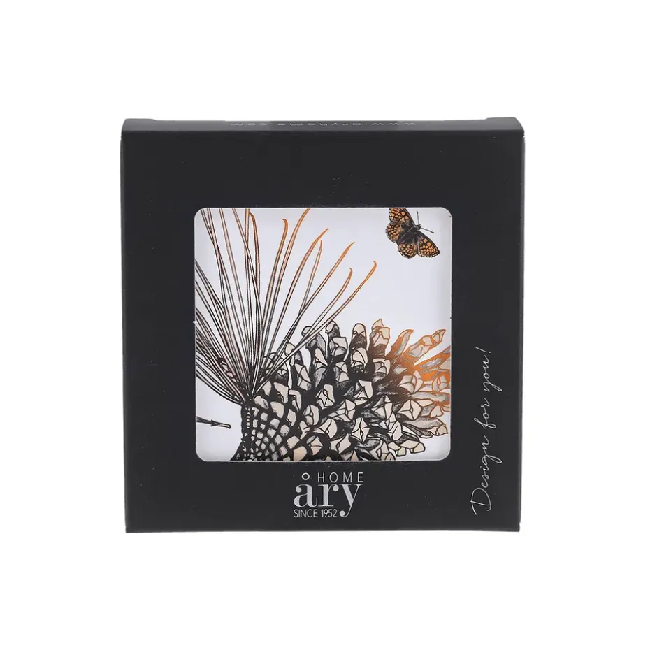 Pine Cone onderzetter 6-pack, Cotton white