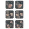Pine Cone onderzetter 6-pack, thunder
