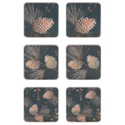 Pine Cone onderzetter 6-pack, thunder