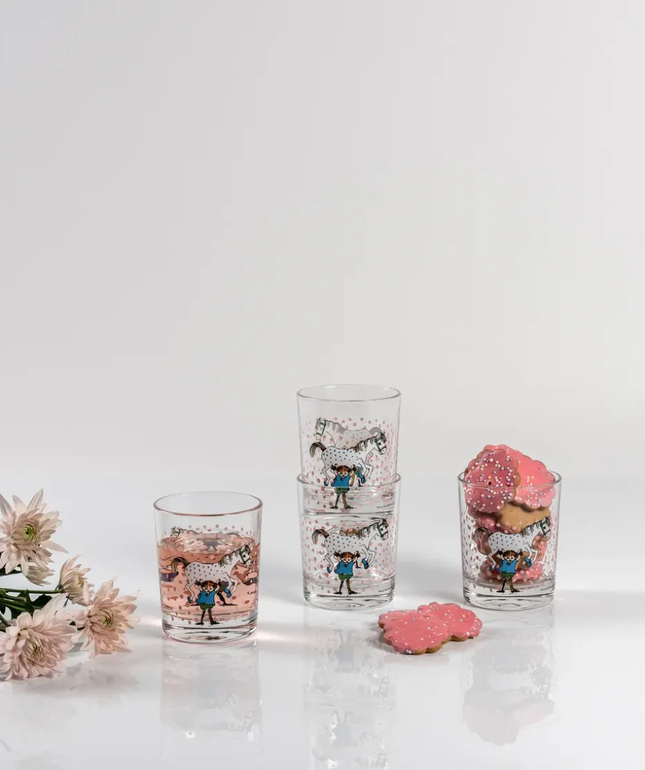 Pippi & Lilla Gubben drinkglas 20 cl, Multi