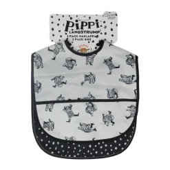 Pippi Cirkus slabbertje 2-pack, Multi