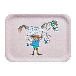 Pippi dienblad 20x27 cm, Pippi and the Horse