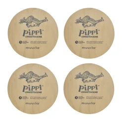 Pippi glasonderzetters 4 stuks, Hoppsansa