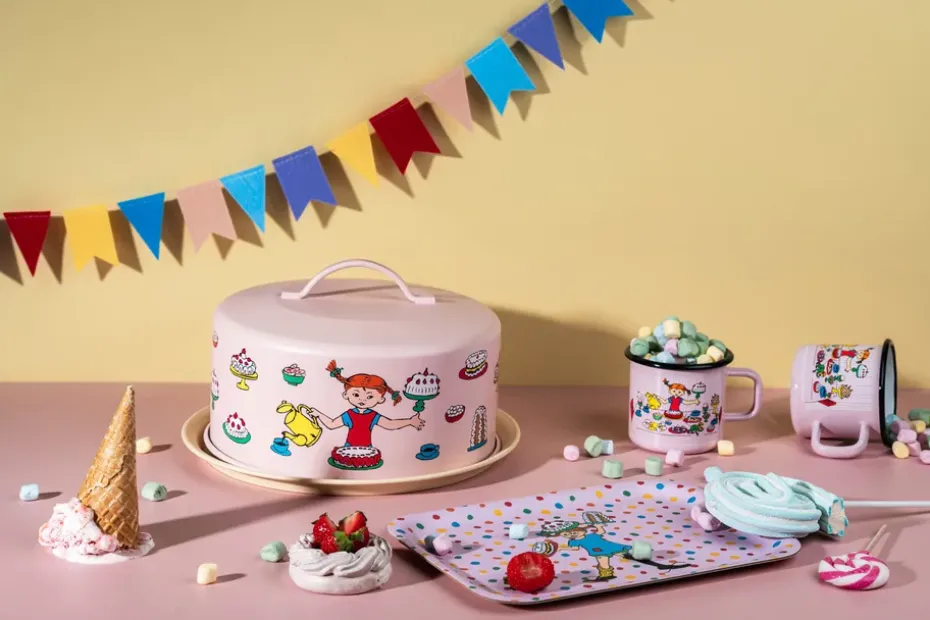 Pippi plateau met stolp, Verjaardag