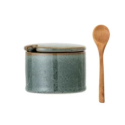 Pixie pot met deksel en lepel, groen