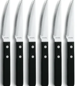 Pizza Noir grillmes 6-pack, Zwart