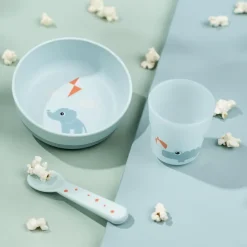 Playground foodie first meal serviesset 3-delig, Blue