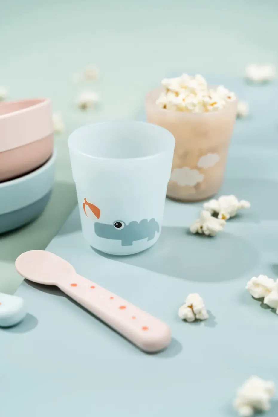 Playground foodie first meal serviesset 3-delig, Blue